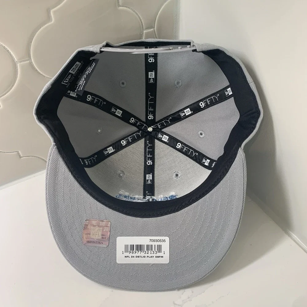 New Era 9FIFTY Detroit Lions 2024 NFL Playoffs Gray Adjustable Snapback Hat OSFM